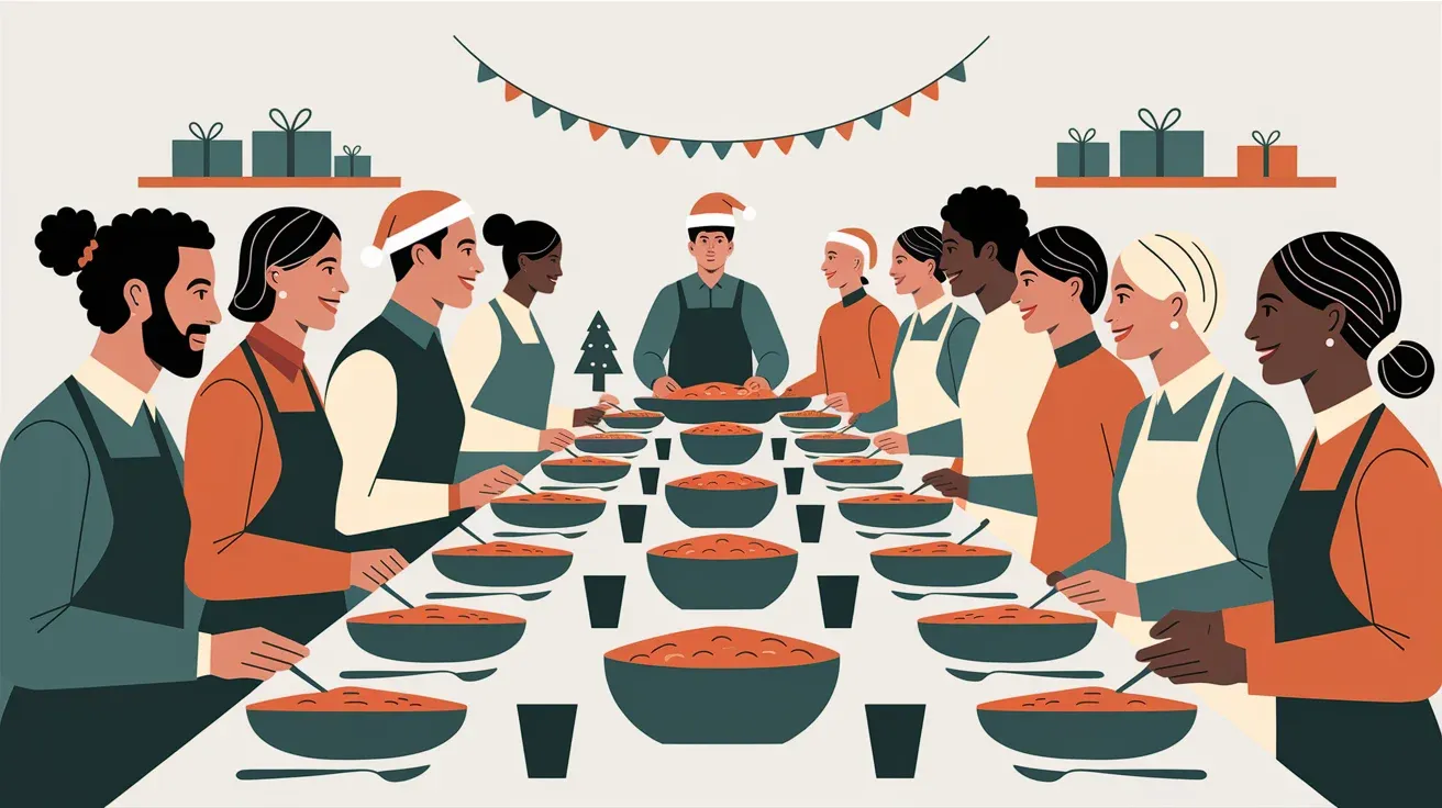 Volunteers prepare meals for those without a home on Christmas